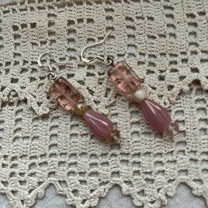 Handmade Beaded Earrings Sterling Hooks